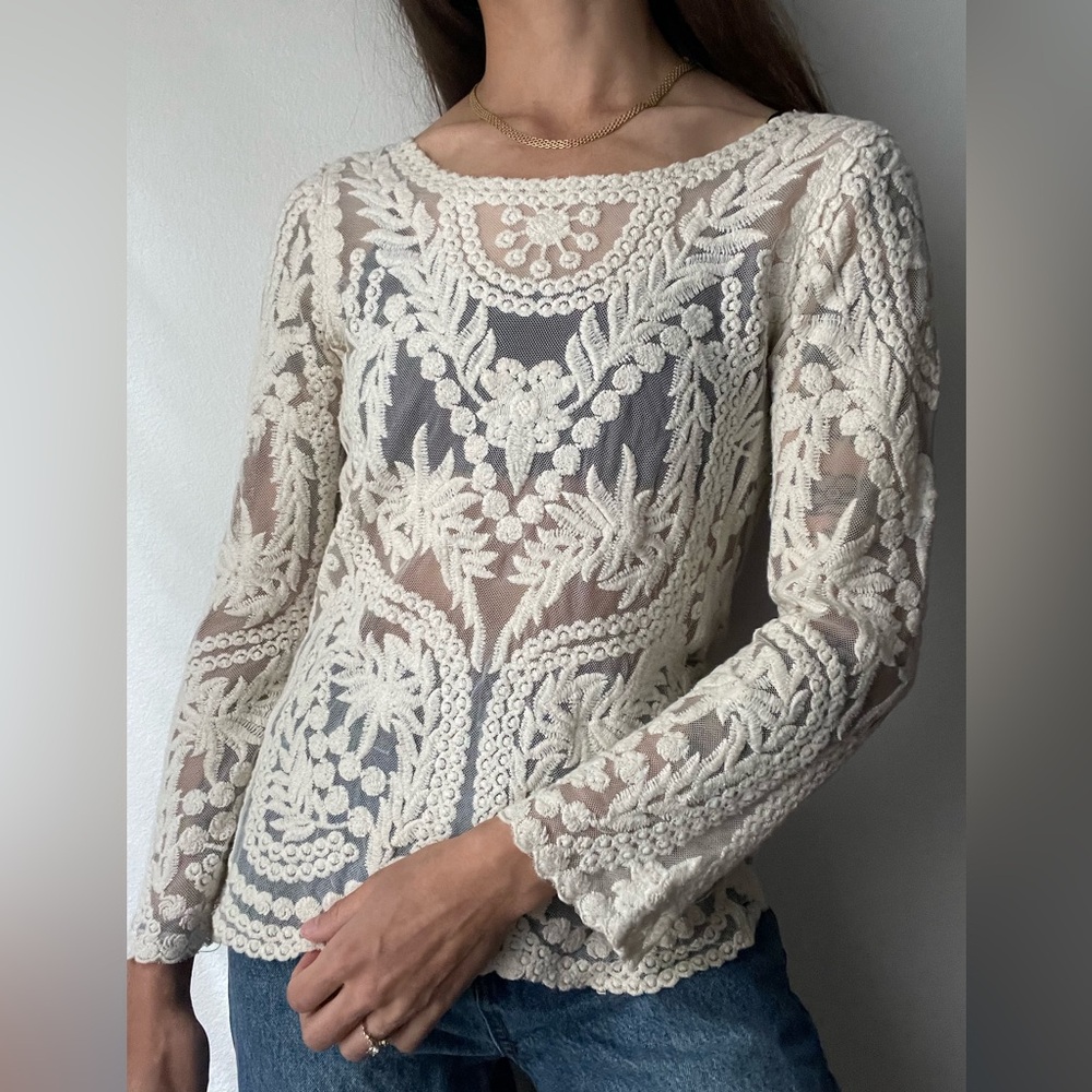 💚clearance 💚 Express boho sheer crochet lace top